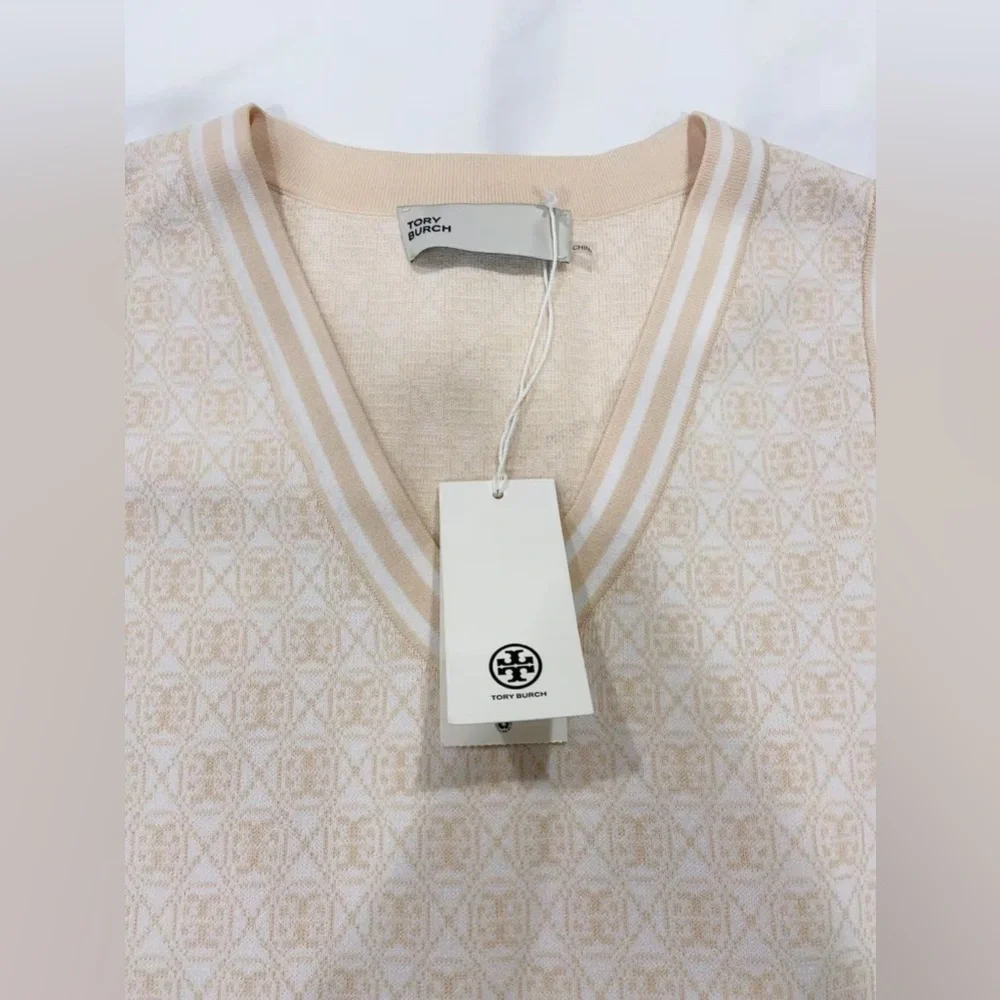 NWT $398 Tory Burch T Monogram Tech Knit Dress